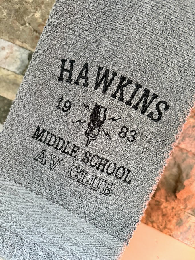 Hawkins Middle School AV Club - Stranger Things-Inspired Towel - Embroidered Towel