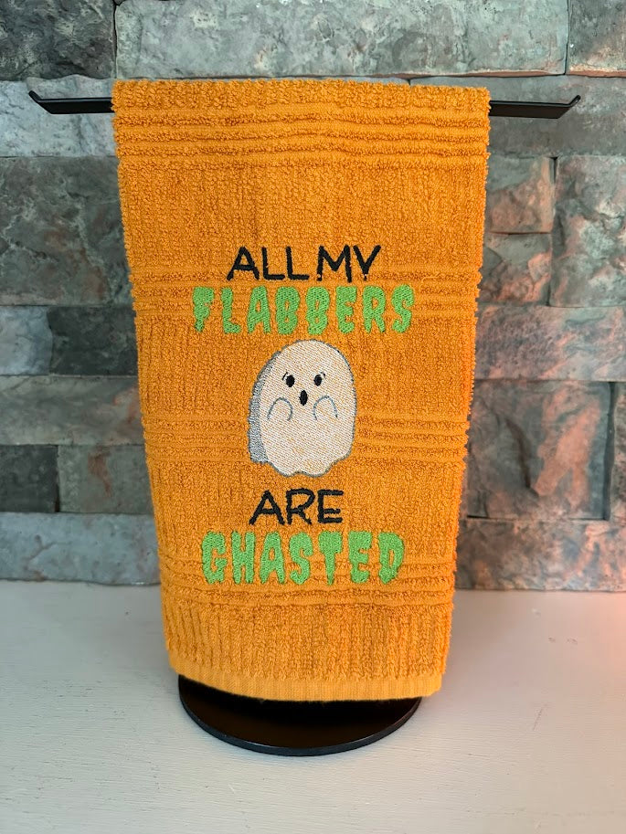 All of My Flabbers are Ghasted Embroidered Towel
