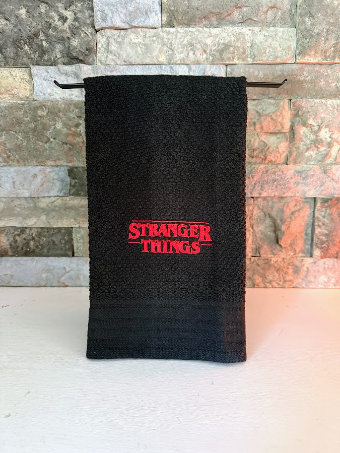 Stranger Things Inspired Logo Towel - Embroidered Towel