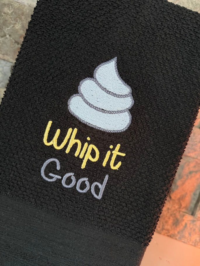 Whip It Good Embroidered Towel