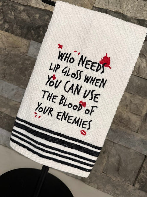 Blood of your Enemies True Crime Embroidered Towel