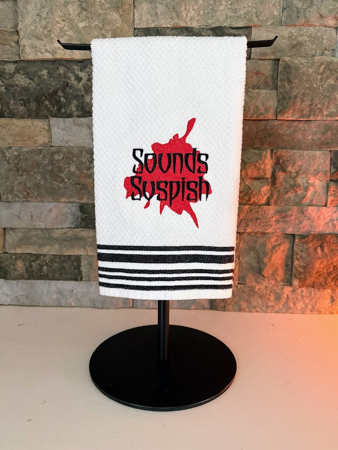 Sounds Suspish - True Crime - Embroidered Towel