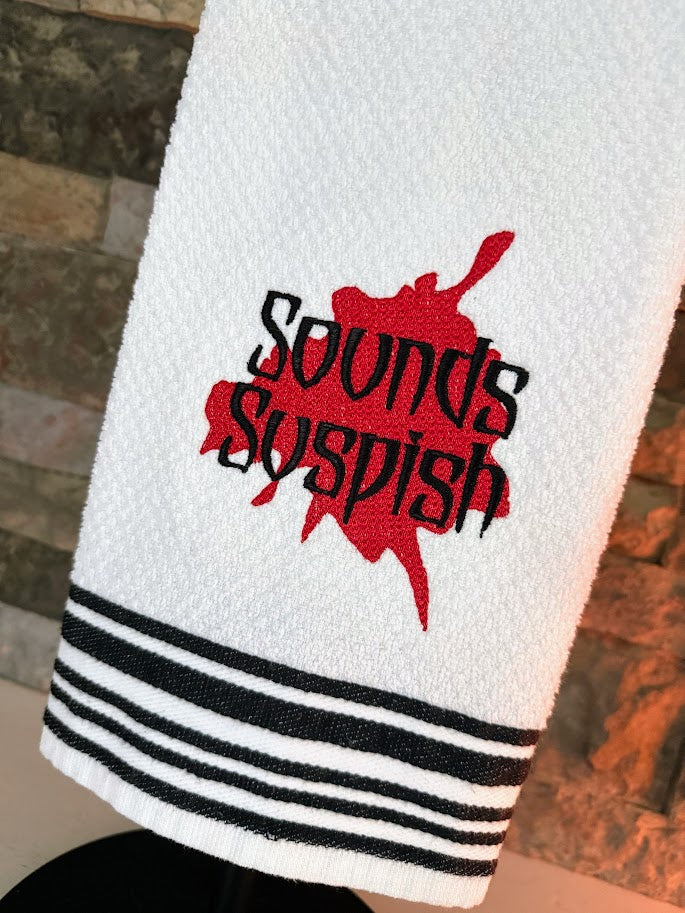 Sounds Suspish - True Crime - Embroidered Towel