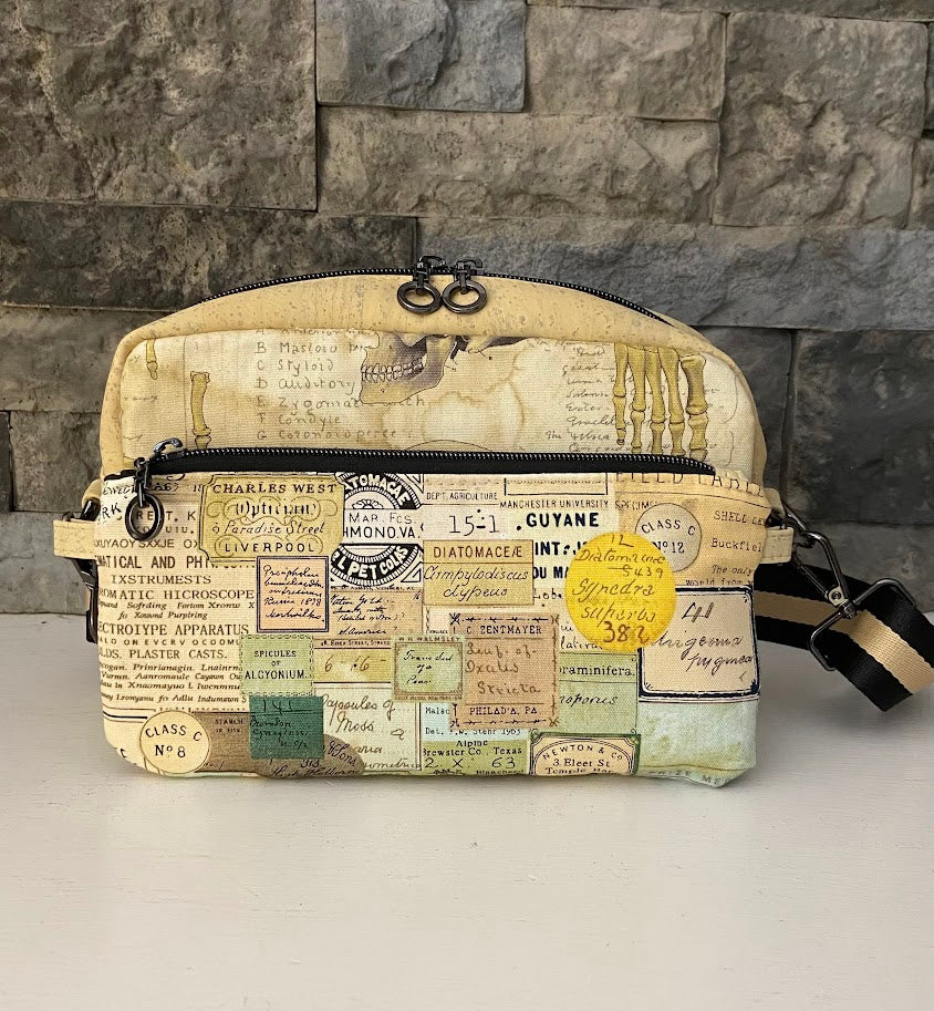 Skeletal Canvas and Cork Convertible Bag