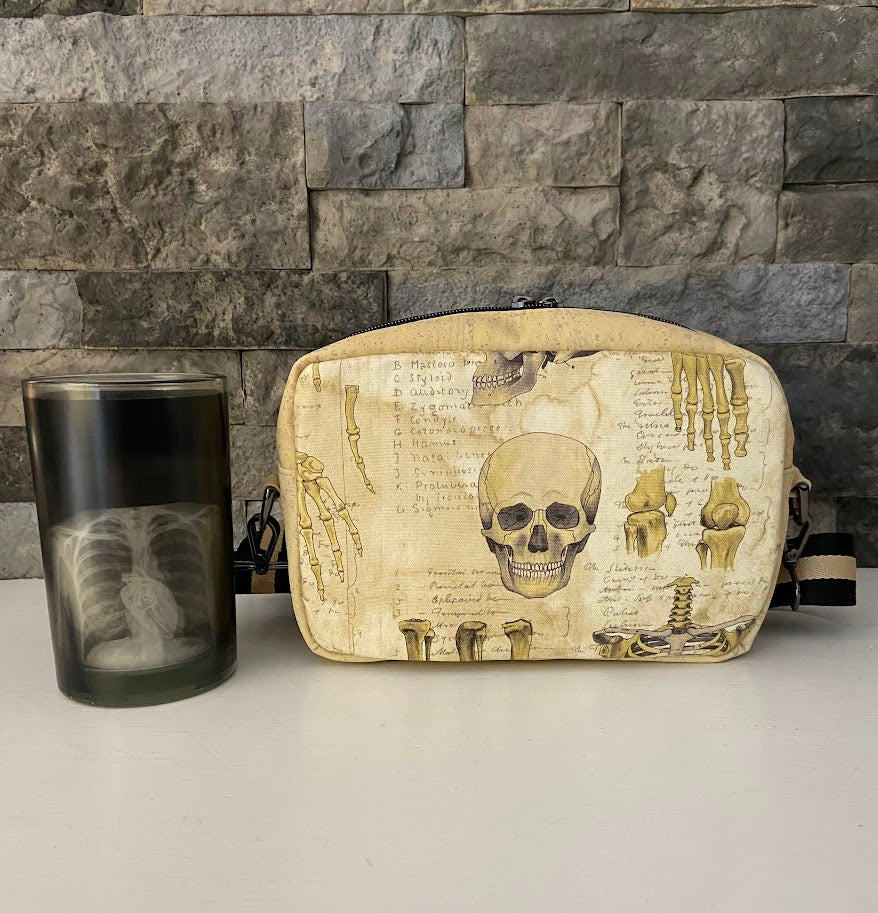 Skeletal Canvas and Cork Convertible Bag