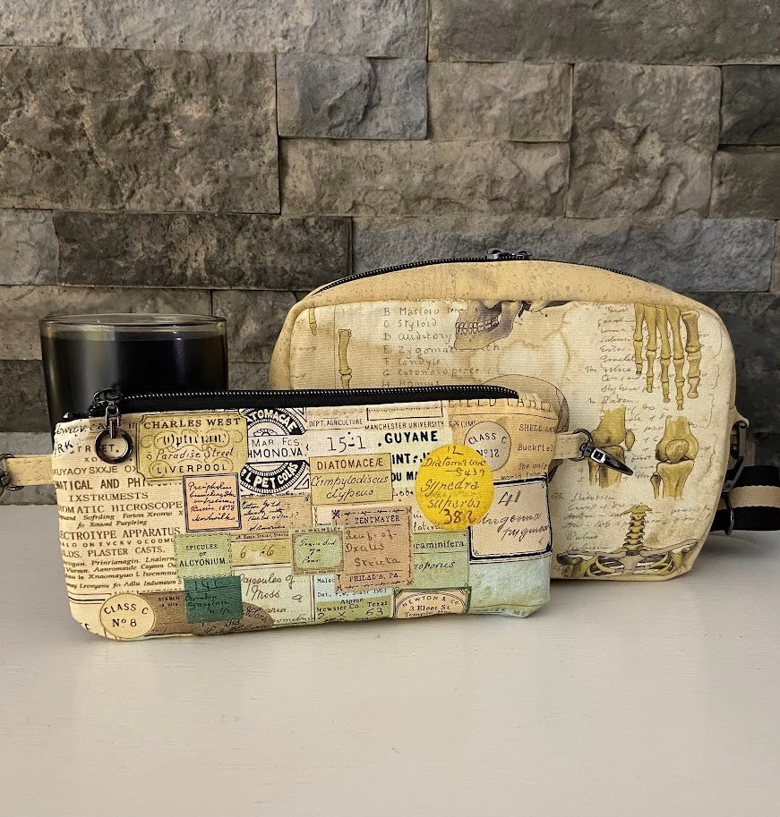 Skeletal Canvas and Cork Convertible Bag