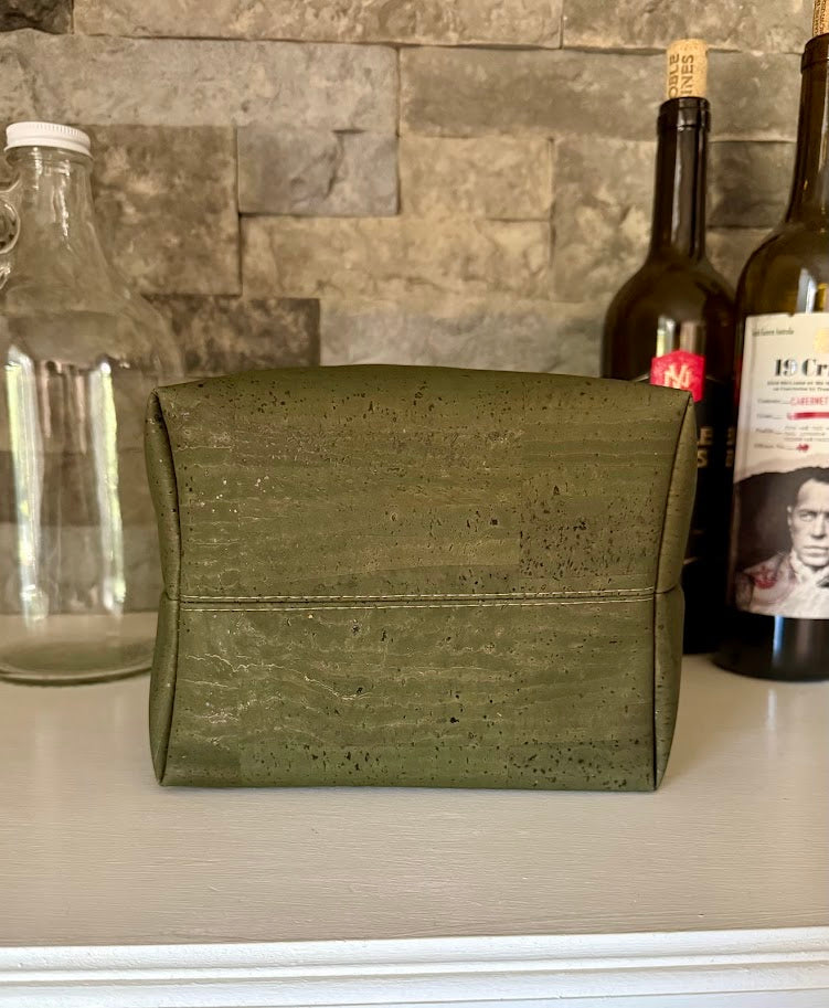 Wine Tote - Growler Tote - Sunflower Print Cork Tote