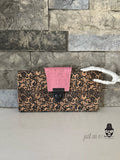 Lace and Pink Cork Clarity Wallet