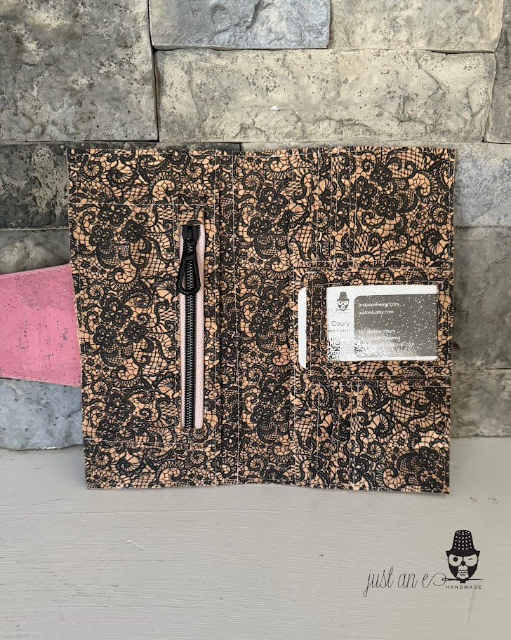 Lace and Pink Cork Clarity Wallet