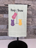 Peep Show Easter Embroidered Towel