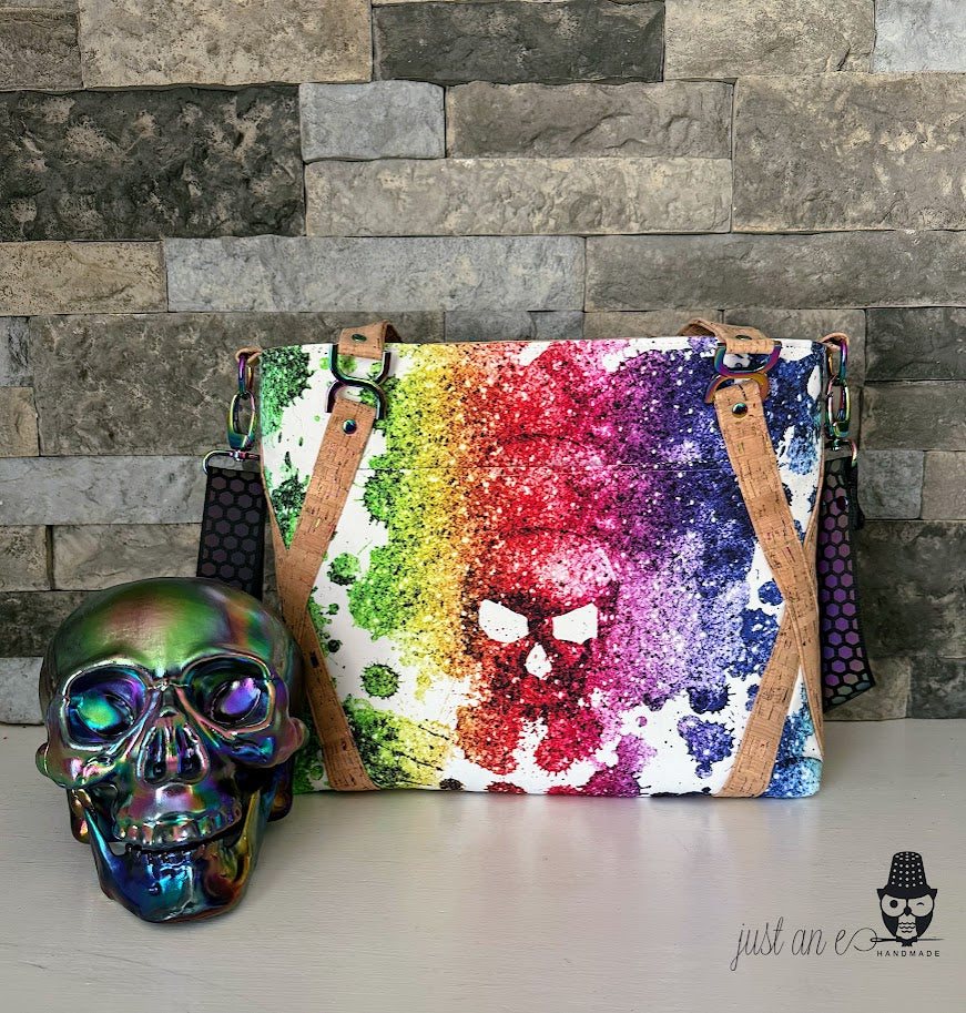 Rainbow Skull Satchel