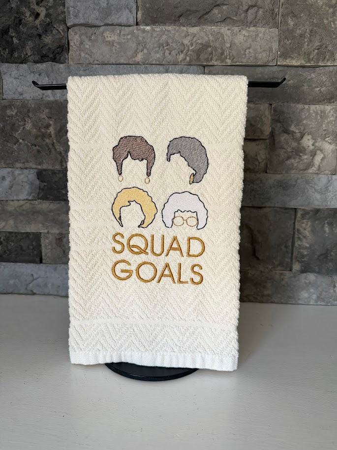 Squad Goals - Friends - Embroidered Towel