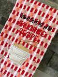 Takeout is my Favorite Recipe Embroidered Towel